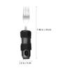 GLSTOY Elderly Adaptive Fork Non-Slip Stainless Steel Anti-Shake Tableware Comfortable Grip for Disabled and Seniors Daily Living Aid view 2