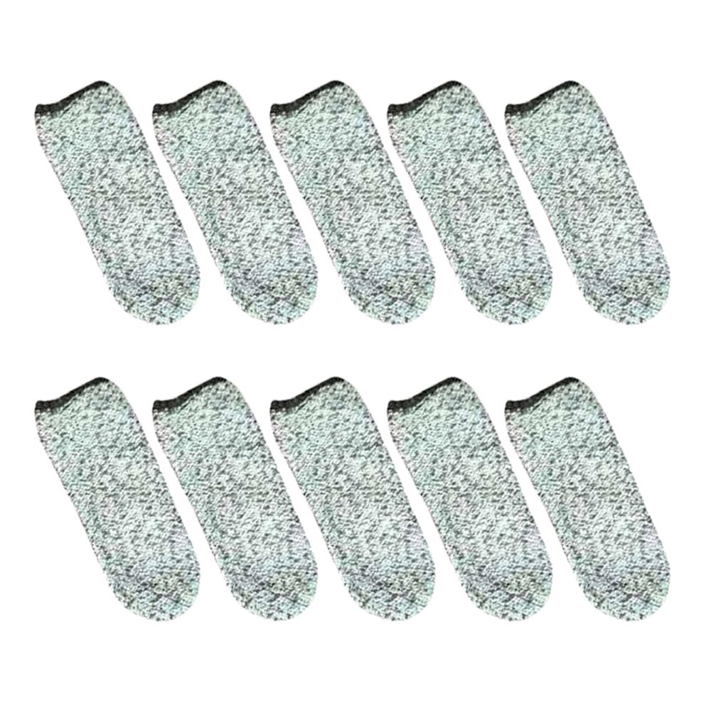 HAMPPLIES 10pcs Level 5 Cut-Resistant Finger Sleeves Wear-Resistant Protective Finger Covers for Kitchen Cutting and Labor Safety Small Gray for Food Handling