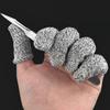 HAMPPLIES 10pcs Level 5 Cut-Resistant Finger Sleeves Wear-Resistant Protective Finger Covers for Kitchen Cutting and Labor Safety Small Gray for Food Handling view 4
