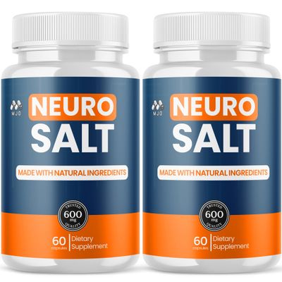 (2 Pack) Neuro Salt Capsules, NeuroSalt Pills with All Natural Ingredients, Advanced Neuro Salt Capsules Overall Health and Wellness Supplement Formula with Max Strength Multivitamin (120 Capsules)