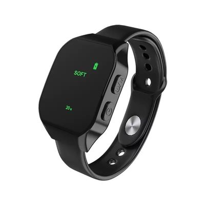 EMS Watch-Style Sleep Aid Wristband, Black, 3 Modes Soft/Normal/Strong, USB Type-C Charging, 10/20/30 Min Timer