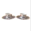 SODEF Coffee Set Porcelain Tile Themed 2 Person 90ml Turkish Coffee Set - Multicolor view 2