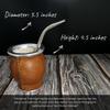 BOHEMIA YERBA MATE SET. 1 Yerba Mate Tea Bag + Mate Calabash Gourd (Camionero style) + Mate Straw (Handcrafted in German Silver) + Cleaning Brush view 4