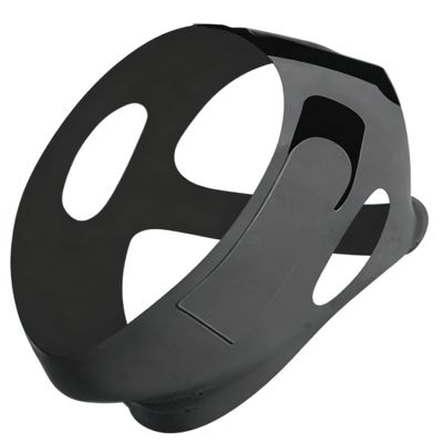 Adjustable Sleep Chin Strap, Breathable Cooling Fabric, Soft Seamless Jaw Support Band for Sleep, Encourages Nasal Breathing, Stays in Place All Night, Suitable for Adults Black