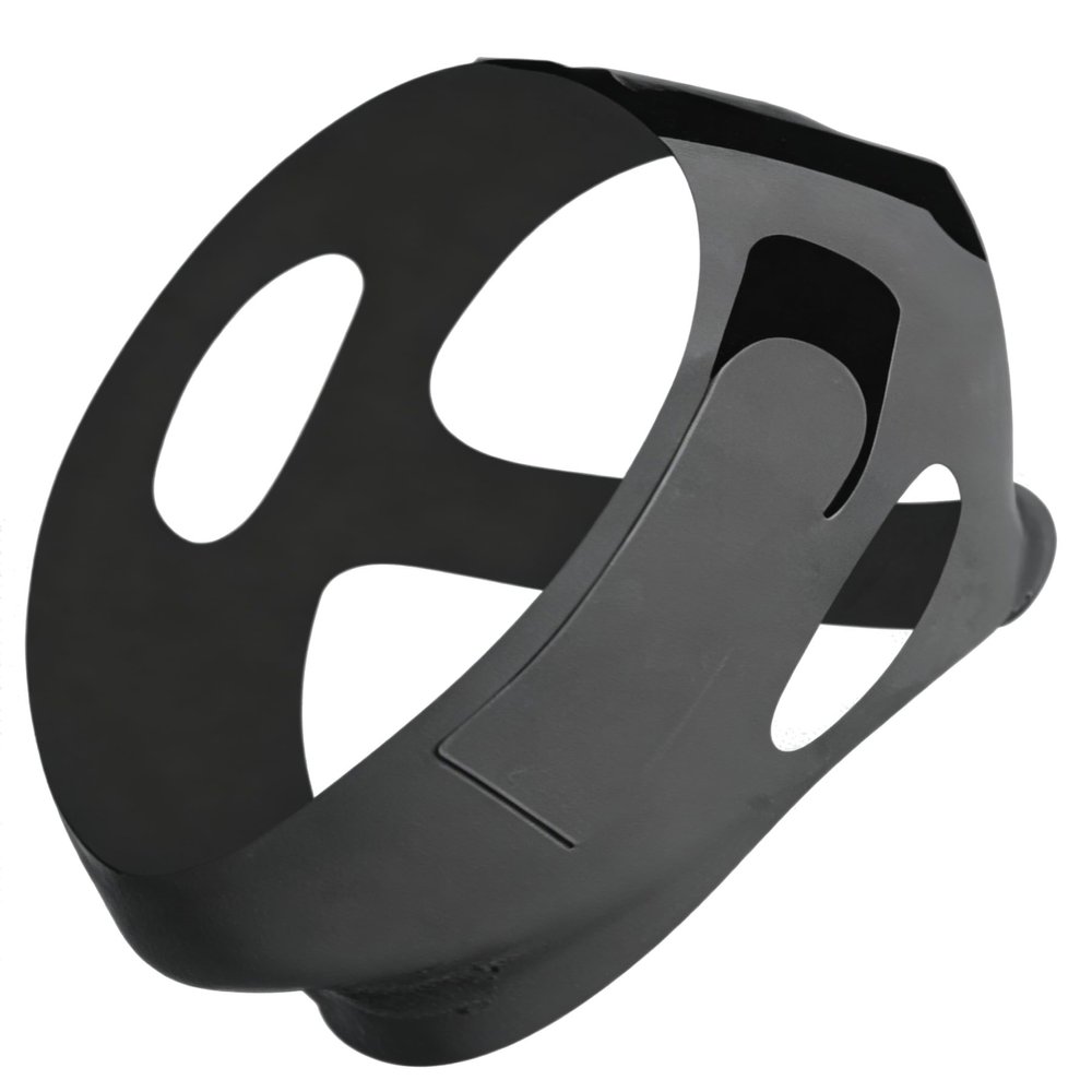 Adjustable Sleep Chin Strap, Breathable Cooling Fabric, Soft Seamless Jaw Support Band for Sleep, Encourages Nasal Breathing, Stays in Place All Night, Suitable for Adults Black