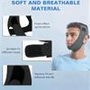 Adjustable Sleep Chin Strap, Breathable Cooling Fabric, Soft Seamless Jaw Support Band for Sleep, Encourages Nasal Breathing, Stays in Place All Night, Suitable for Adults Black view 2