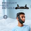 Adjustable Sleep Chin Strap, Breathable Cooling Fabric, Soft Seamless Jaw Support Band for Sleep, Encourages Nasal Breathing, Stays in Place All Night, Suitable for Adults Black view 3