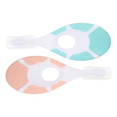 CONGARTENO s Silicone Toothbrushes 2pcs, Soft Superfine Bristles, Training Toothbrushes for Oral Care Ages 0-10, Mint Green and Sakura Pink, Dental Cleaning Tools Random Color