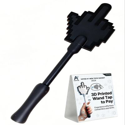 Ashtae 3D Printed Wand Contactless Payment Credit Card Wand Debit Card Wands Credit Holder Device Tap Payment Fairy Magic Wireless NFC Easy Checkout Tool Novelty Gifts Holders credits(1PC Black)