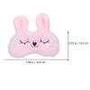 Angoily Rabbit Sleeping Eye Mask Plush Eye Cover 2pcs Set Pink and Gray Soft Eyeshade for Travel Nap Night Sleep view 2