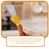JECOMPRIS Multi-Function Kitchen Cleaning Tool Double-Headed Stainless Steel Scraper with Stiff Bristle Brush Handheld Cooktop and Refrigerator Defrost Scraper Yellow view 3