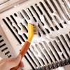 JECOMPRIS Multi-Function Kitchen Cleaning Tool Double-Headed Stainless Steel Scraper with Stiff Bristle Brush Handheld Cooktop and Refrigerator Defrost Scraper Yellow view 4