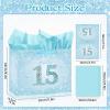 Light Blue 15th Birthday Gift Bag with Tissue Paper and Card Large Sweet 15 Birthday Era Party Favor Bags for Girls Fifteen Years Old Birthday Gift Wrap Blue Sparkle Print Theme Party Decor 11.8in view 3