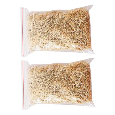 CATIEBYE Raffia Paper Crinkle Cut Shredded Filler, 2pcs (30g Each) Decorative Box Packaging Supplies for Valentines Day, Wedding, and Party Wrapping