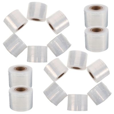 Outanaya 16 Rolls Food-grade Plastic Cling Wrap Film 5cm Wide Kitchen Stretch Wrap for Food Fresh-keeping and Takeout Packaging for Household and Catering Use