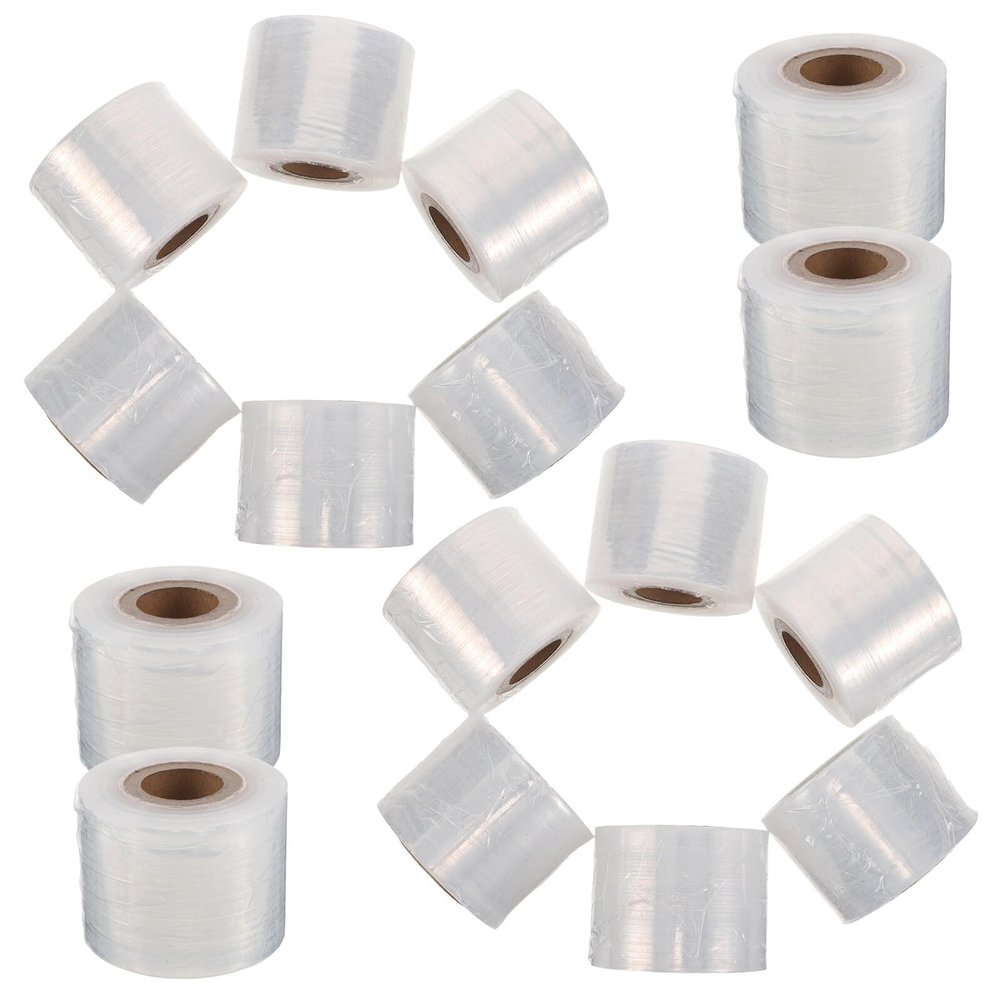 Outanaya 16 Rolls Food-grade Plastic Cling Wrap Film 5cm Wide Kitchen Stretch Wrap for Food Fresh-keeping and Takeout Packaging for Household and Catering Use