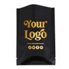 100 Pcs Custom Printed Open Top Heat Seal Bags,(One Color One Side Print) Mylar Pouches with Easy Tear Notch, Personalized Logo Bags for Small Business, Food Storage (Black Glossy, 10*15CM/4.0"*6.0") view 1