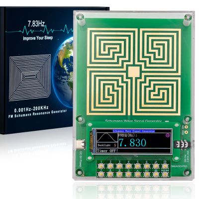 7.83Hz Frequency Generator | Schumann Resonance Generator with 1-24 Hour Adjustable Timer | Suitable for Home Relaxation, Office and Meditation Spaces | Adjustable from 0.001Hz to 200kHz | Green