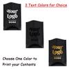 100 Pcs Custom Printed Open Top Heat Seal Bags,(One Color One Side Print) Mylar Pouches with Easy Tear Notch, Personalized Logo Bags for Small Business, Food Storage (Black Glossy, 9*13CM/3.5"*5.1") view 2