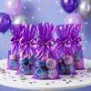 WINDAWNKE Purple Cellophane Wrap Roll 16in x 98ft, Cellophane Wrapping Paper for for Gift Basket, Clear Gift Wrapping Paper for Bouquet Flower Basket Packing DIY Crafts view 4