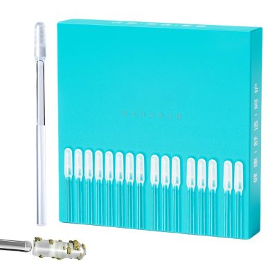24 Pcs Sticky Earwax Swabs, Soft Reusable Ear Wax Cleaning Sticks, Double-end Earwax Remover Swabs Buds for Children & Adults