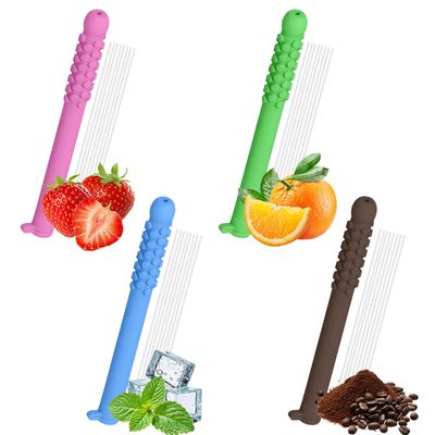 16 Pcs Chewable Essential Oil Breath Sticks, Silicone Aroma Sticks for Stress Relief & Fresh Breath, Oral Fixation Aid for Pen Biting Habit, Portable Small Size for On-the-Go