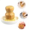 NUOBESTY Kitchen Pot and Dish Scrub Brush Set, 2pcs Natural Fiber Wok Cleaner with Draining Base, Multi-use Portable Kitchen Cleaning Supplies for Home view 3