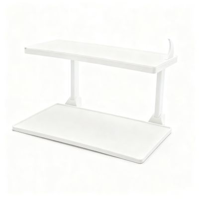 Bedside Shelf with Removable Hooks Compatible with ResMed AirSense 11, 10, AirCurve 10 - Double Layer Organizer for CPAP - Saves Nightstand Space & Protects from Dust (White)