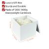 PACKGILO Large White Gift Box with Lid 12x12x10 Inches White Box view 3
