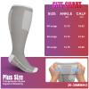 bropite 3/4 Pairs Plus Size Compression Socks for Women & Men 20-30 mmhg-Extra Wide Calf Support Socks for Medical,Running view 3