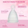 Reusable Menstrual Cup, Silicone Period Cup, up to 12 Hours of Leak-Free Protection, Disc,Tampon, Pads Alternative for Women view 2