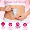Reusable Menstrual Cup, Silicone Period Cup, up to 12 Hours of Leak-Free Protection, Disc,Tampon, Pads Alternative for Women view 3