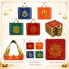 Sabary 96 Pack Pooja Return Gifts Bags Indian Return Gift Bags Matte Finish with Golden Trim for Varalakshmi Vrata Diwali Lotus Shravana Lights Party Puja Hindu Religious Traditional Indian Ceremony view 3