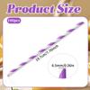 100 PCS Paper Straws for Drinking, Disposable Purple Striped Paper Straws Purple and White Drinking Straw for Cocktail Milkshake Coffee Lemonade for Bridal/Baby Shower Wedding Brithday Party Decor view 2