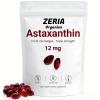 Zeria Organics Astaxanthin 12mg, Natural Astaxanthin Supplements Algae, 120 Softgels 4-Month Supply view 1