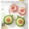 Kitchen Dish Sponge with Avocado Design Non-Scratch, Reusable Scrubber 2-Pack for Non-Stick Cookware (Pink) view 2