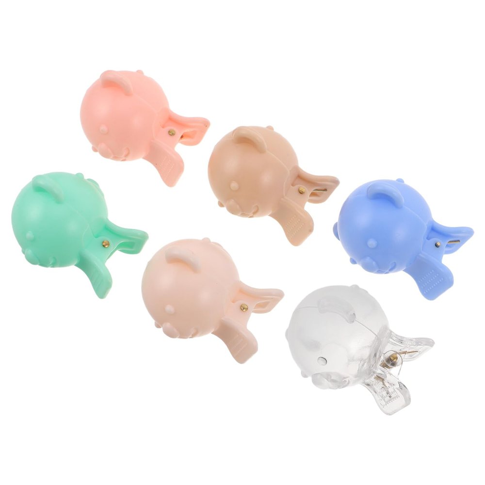 TIDTALEO 6pcs Toothbrush Head Covers Travel Case Set Replaceable Cartoon Toothbrush Caps with Clip- for Home and Outdoor Use