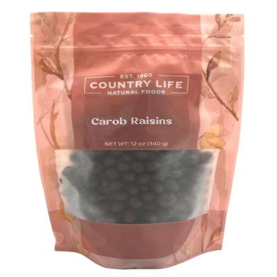 Carob Coated Raisins Sugar Sweetened - Subtle Cocoa-Like Flavor - Chocolate-Free Candy Raisins - Vegan (12 Oz)