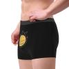 DEFUSELI WHATEVER FLOATS YOUR BOATMen's Breathable Underwear With Space Capsule Design Comfortable Supportive Black view 2