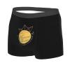 DEFUSELI WHATEVER FLOATS YOUR BOATMen's Breathable Underwear With Space Capsule Design Comfortable Supportive Black view 3