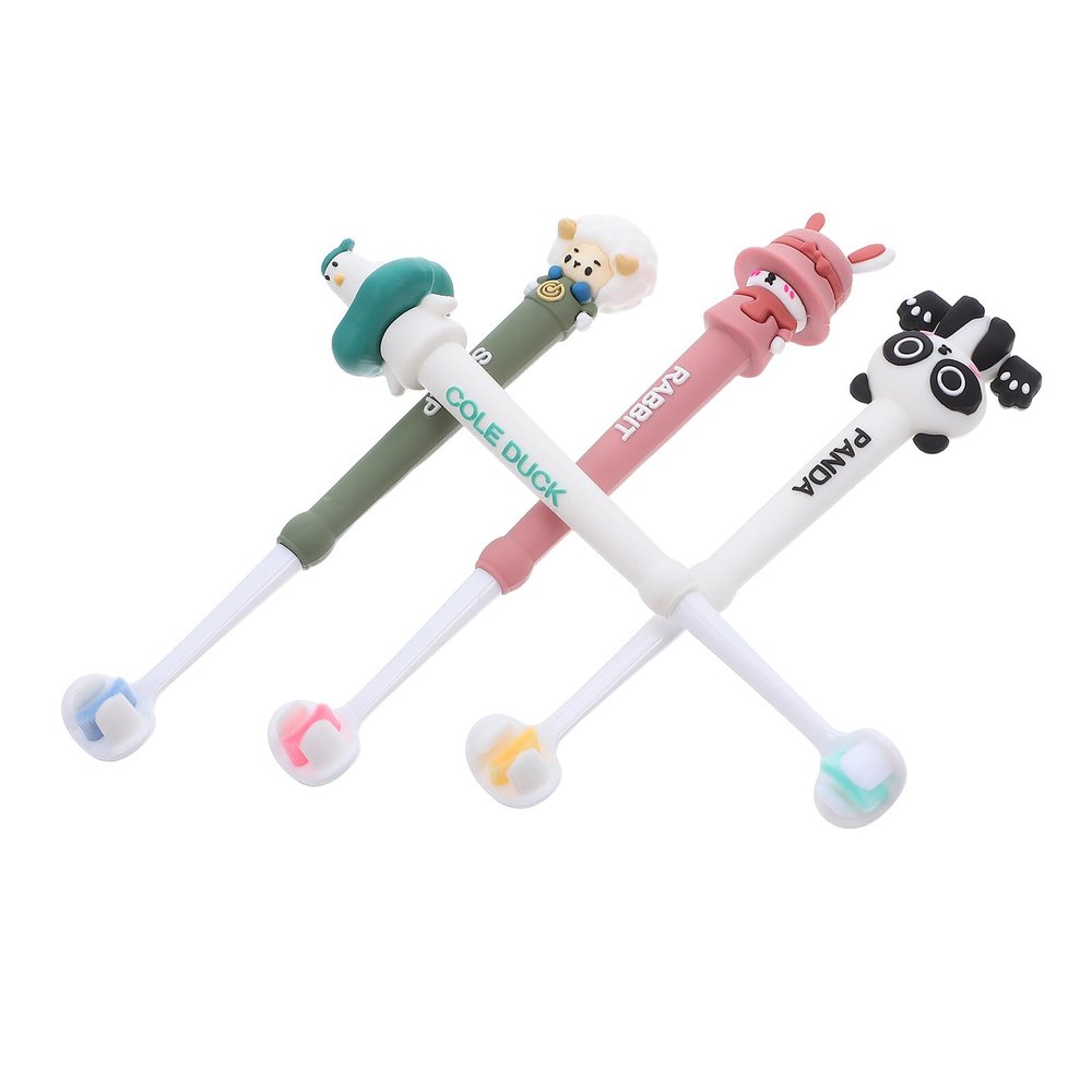 FOMIYES Four-Sided Toothbrush 4pcs with Extra Soft Bristles, Gentle Oral Care, Suitable for Ages 3, First Manual Tooth Brush