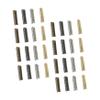 100 Pcs 4 Holes Metal Shoelace Tips Aglets for DIY Shoelace Repair, Smooth round End Caps, Metal Shoe Lace Ends for Sneakers and Hoodies view 1