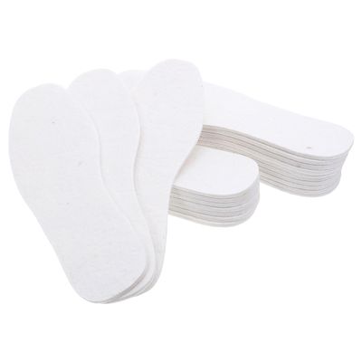 Artibetter Wool Felt Insoles 10 Pairs 6mm Thick Cuttable Foot Sole Inserts Winter Boot Shoe Pads for Men and Women Warm Soft Sweat-Absorbing Replacement Inserts