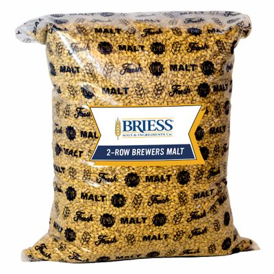 Craft A Brew - Briess 2-Row Brewers Malt - Whole Grain for Home Brewing - American Base Malt Barley - Clean, Mild Flavor - High Enzymatic Power - Ideal for All Beer Styles - 10 lb (Uncrushed)