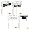 24 PCS 2026 Graduation Theme Cupcake Toppers Glitter Class of 2026 Cake Toppers Diploma Congrats Grad Cap Cupcake Picks for 2026 Graduation Theme Party Cake Decorations Supplies Silver view 2