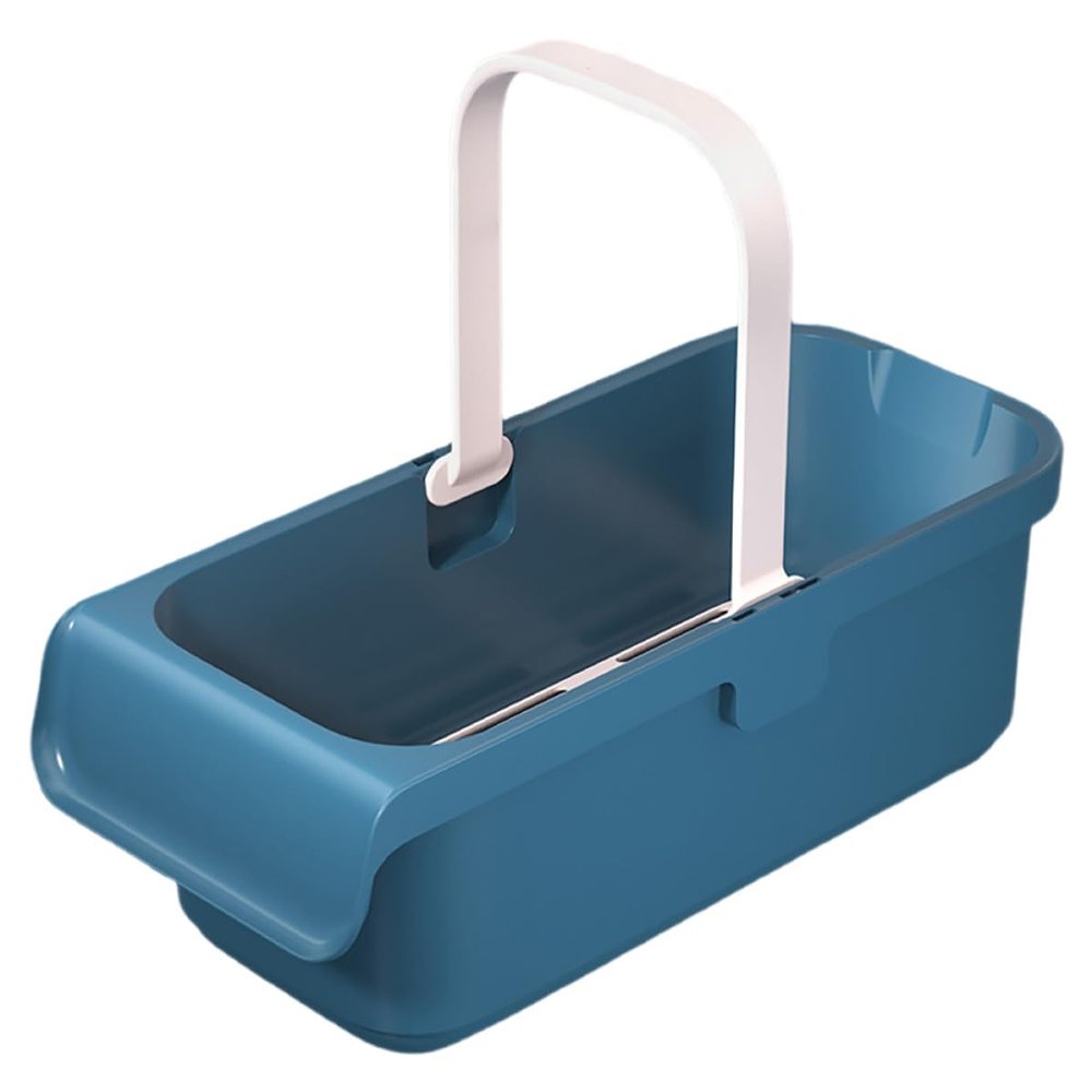 Uonlytech Rectangular Cleaning Bucket Heavy-Duty Plastic Water Pail with Handle Large Portable Mopping Bucket for Household Floor Cleaning