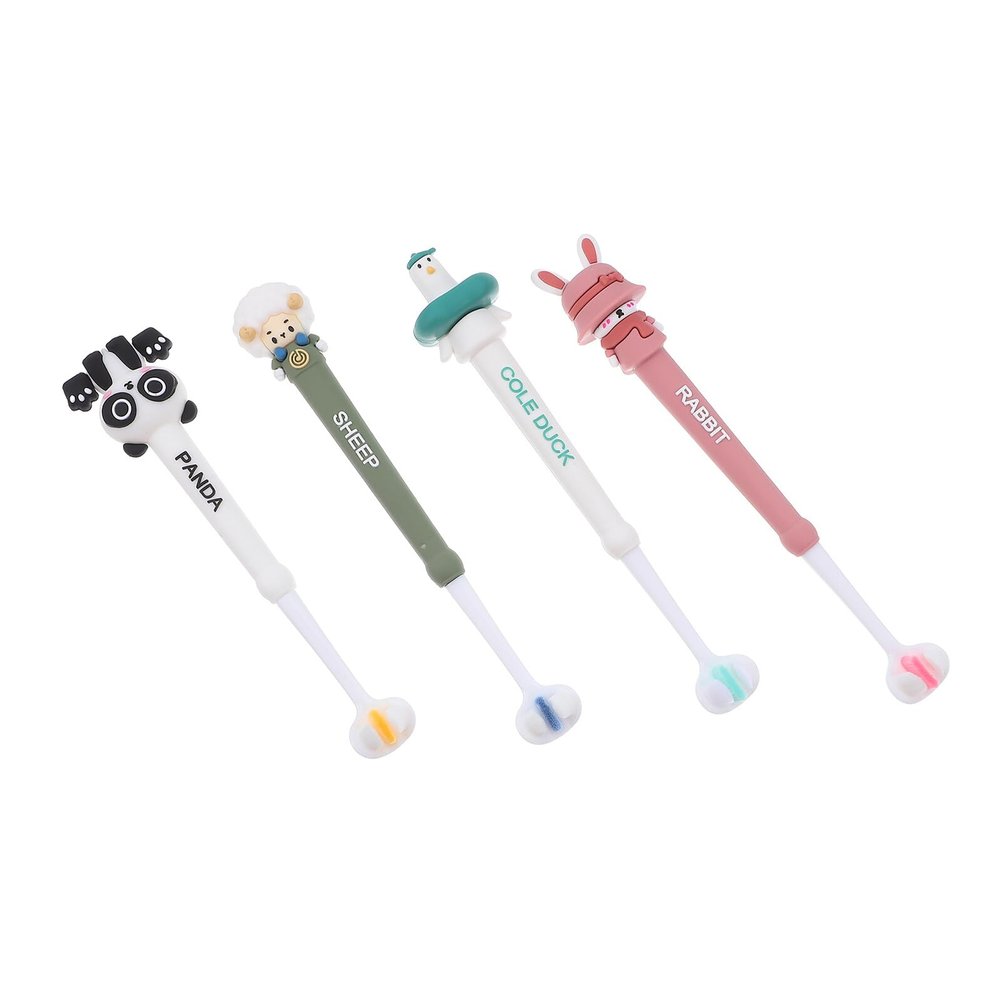 Cabilock 3-Sided Soft Bristle Toothbrush 4pcs and Ages 3+ Manual Tooth Brush Set for Oral Care and Healthy Brushing Habits
