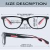 MODFANS Oversized Women Reading Glasses Men 2.75 Big Readers for Unisex Soft Rubber Temple with Spring Hinge-Wide Thick Blue Light Blocking Reading Glasses,Anti UV/Eyeglare view 4