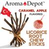 16oz. Caramel Apple Licorice Root Chew Sticks for Humans. 100% Pure Natural | Oral Health & Fresh Breath | Individual Liquorice Chew Sticks are 6.5-7 inches LongGlycyrrhiza Glabra from Turkey. view 4