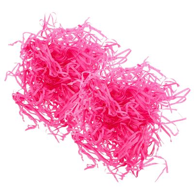 CATIEBYE Shredded Paper Basket Filler and Box Filler 100g Pack Pink Crinkle Paper for Basket Filling Packing for Shipping and Valentines Day Wrapping